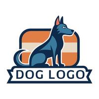 Stylish dog logo design vector