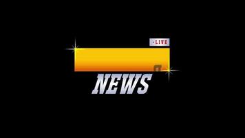 Live Breaking News Today Text Animation Intro Banner On Black Background video
