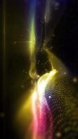 A calming virtual background of yellow light waves creates an atmosphere of creativity and self-confidence. video