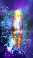 A cosmic abstraction in bright colors symbolizing infinity. Transparent watch against the background of a fast moving bright galaxy. video