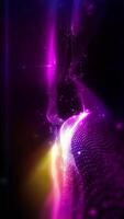A calming virtual background of violet light waves creates an atmosphere of creativity and self-confidence. video