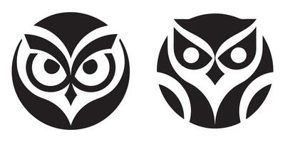 Owl icon logo design on white background vector