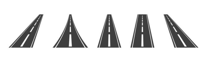 Straight Roads with Perspective View vector