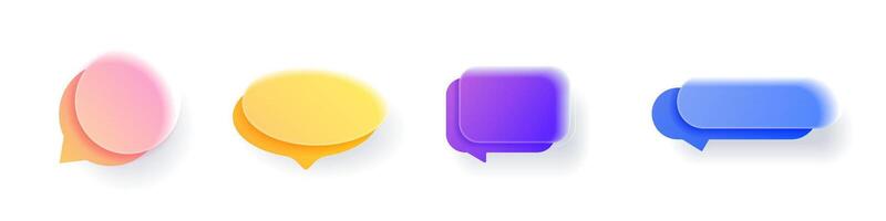 Gradient Speech Bubbles for Messaging Design Set vector