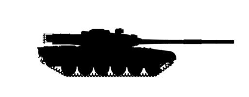 Silhouette of a Military Tank Side View Set vector