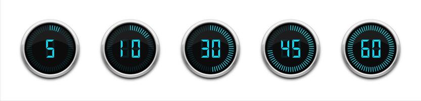 Digital Timer Display vector