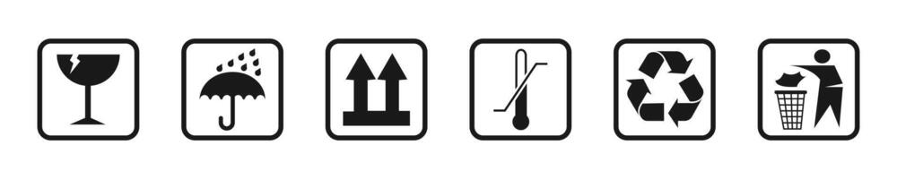 Shipping and Handling Symbols Collection vector