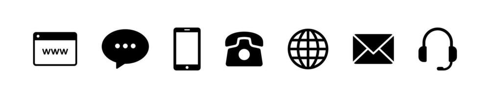 Communication and Contact Icons Set vector