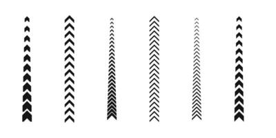 Arrow Pattern Vertical Lines in Black Set vector