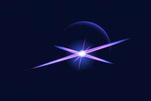 Neon Light Flare and glowing Lens Effect for editing and design with a modern touch vector
