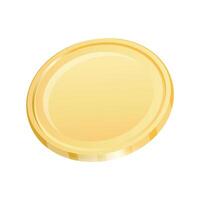 Golden Coin featuring captivating Flat Design Illustration vector