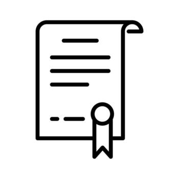 Contract line icon. symbol in trendy flat style on white background. Web sings for design. vector