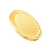 Golden Coin featuring captivating Flat Design Illustration vector