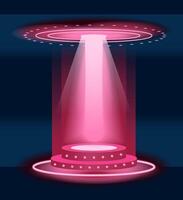 VS, Versus futuristic design. Battle headline template. Futuristic abstract technology background. Circle teleport with sparks on transparent background. Sci-fi concept design. Modern tournament. vector