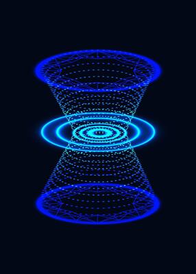 Futuristic Teleport Energy Cylinders with Stunning Glowing Effects That Captivate the Imagination