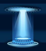 VS, Versus futuristic design. Battle headline template. Futuristic abstract technology background. Circle teleport with sparks on transparent background. Sci-fi concept design. Modern tournament. vector