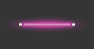 Neon Led Light Tube Glowing Lamp in Vibrant Colors, creating a striking ambiance vector