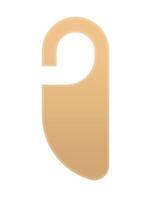 Unique door hanger tag shape available for creative design purposes and projects vector