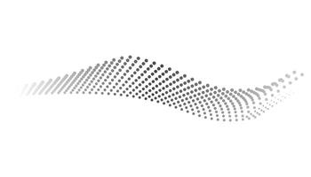 Dotted halftone wave. Abstract liquid shape, wave effect dotted gradient texture wave isolated symbol. Halftone graphic dots wave. Wave dotted halftone, creative shape abstract vector
