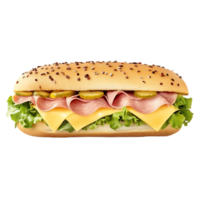 Delicious ham and cheese sandwich png