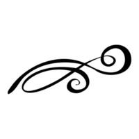 curl for lettering sketch vector