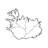 map of the State of Iceland vector