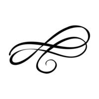 curl for lettering handmade drawing vector