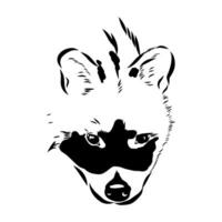 the head of a predatory civet cat vector