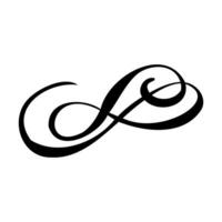 beautiful curl for lettering sketch vector