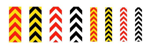 Chevron Pattern Warning Stripes Collection vector