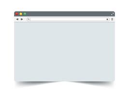 Minimalist Blank Browser Window Template Illustration vector