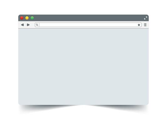 Minimalist Blank Browser Window Template Illustration