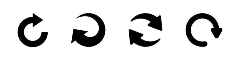 Refresh and Reload Arrow Icons Set vector