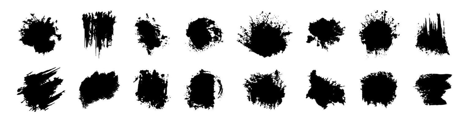 Black Ink Splatter Textures Set