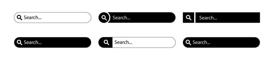 Search Bar for Browser Set vector