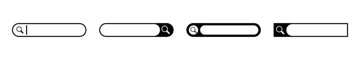 Search Bar Icon Variations Set vector
