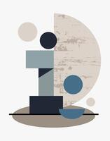 Abstract Balance with Geometric Forms vector