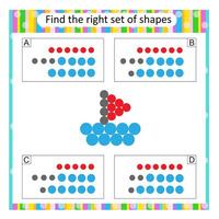 Logic puzzle for children. Find the correct set of cartoon sailboat. Answer is B. vector