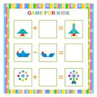 Educational game for kids Find and draw the missing parts vector