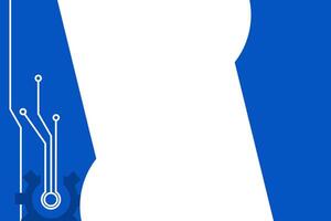 Blue and white background with technology theme vector