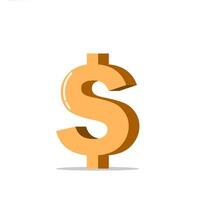 A dollar sign icon on a white background vector