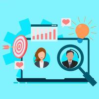 Business Strategy and Goal Achievement with Target and Team vector