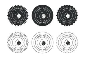 Anti rust icon design. Rust resistant symbol vector