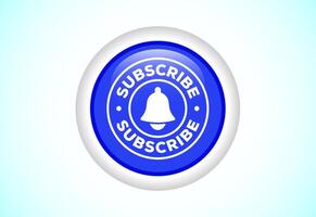 Subscribe button illustration, Button for channel subscribe, notification icon vector