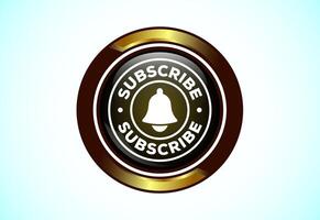 Subscribe button design illustration, notification icon vector