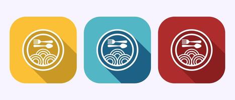Eating icon design. Fork, restaurant icon in shadow button design vector