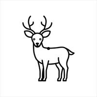 Deer friendly on white background vector