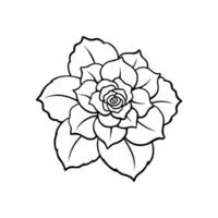 Begonia Flower Illustration on White Background Elegant Botanical Artwork vector