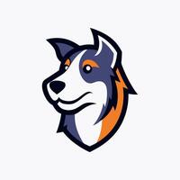 Dog on White Background Powerful and Bold Symbol vector