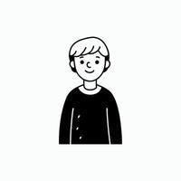 Boy with headphones listening to music in a cartoon style with business and communication vector